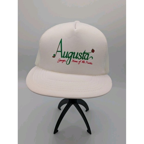 VINTAGE Augusta Georgia Home Of The Masters Hat Cap Snap Back Foam Mesh Trucker